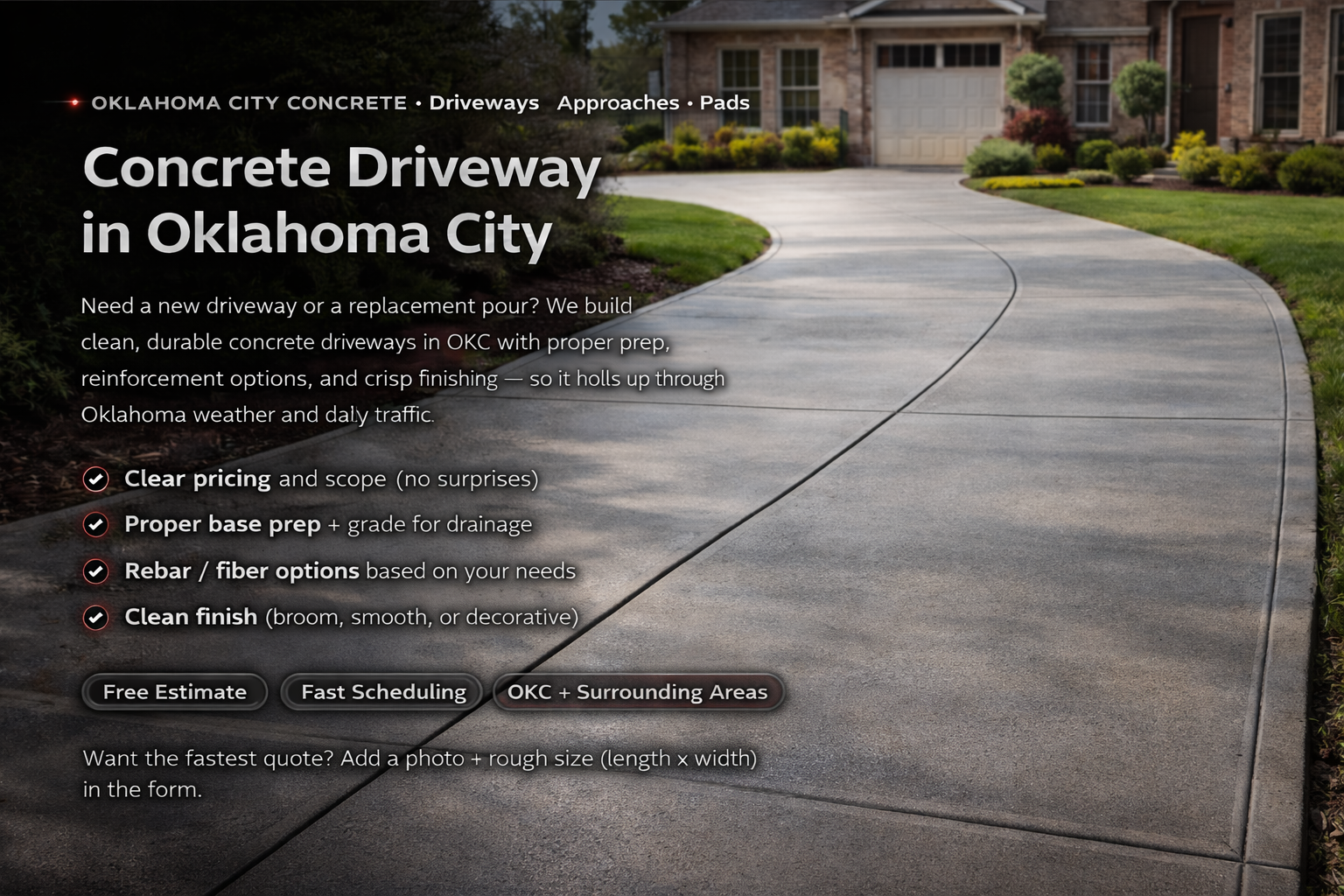 Concrete driveway in Oklahoma City