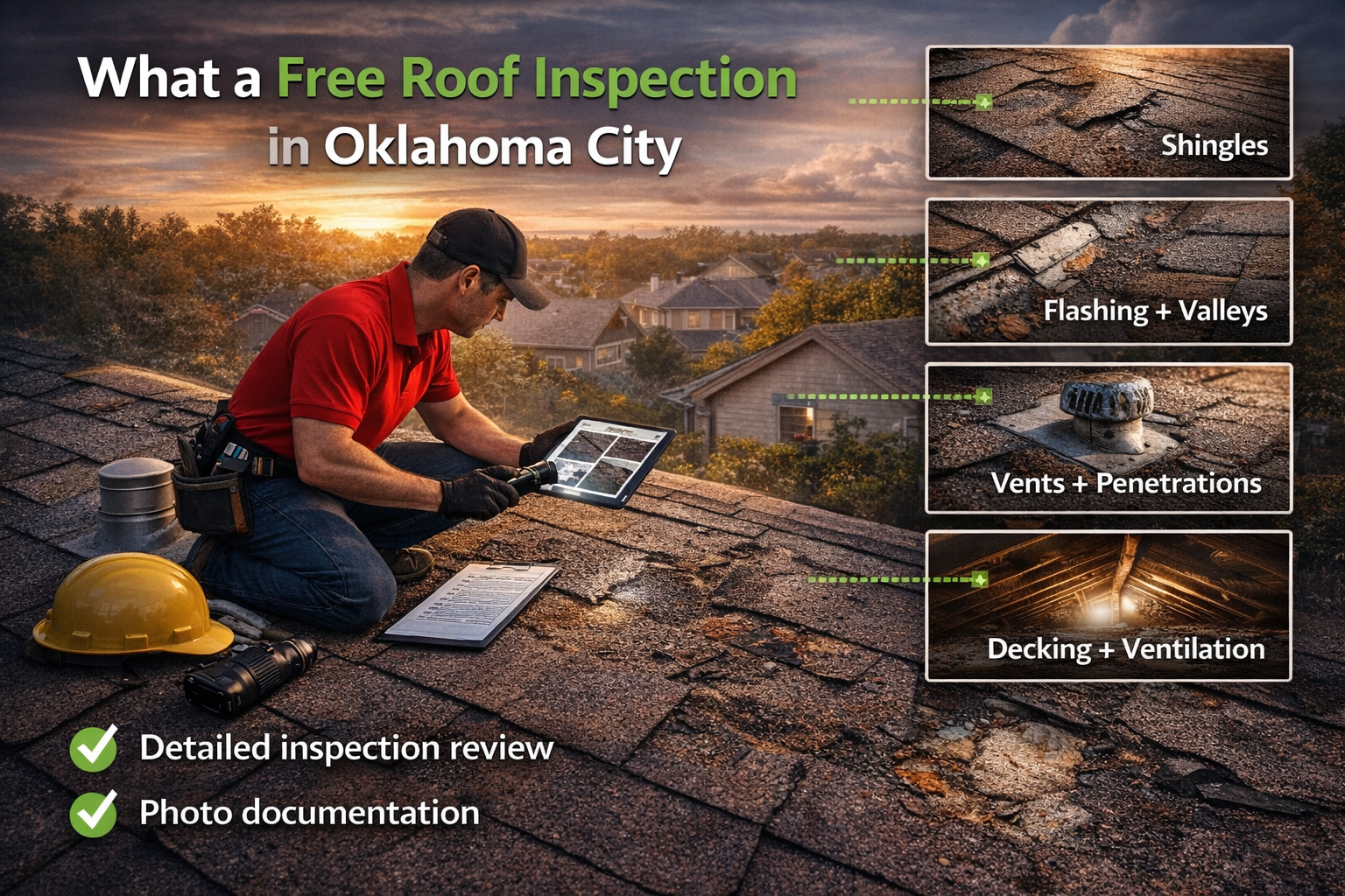 Free roof inspection services in Oklahoma City