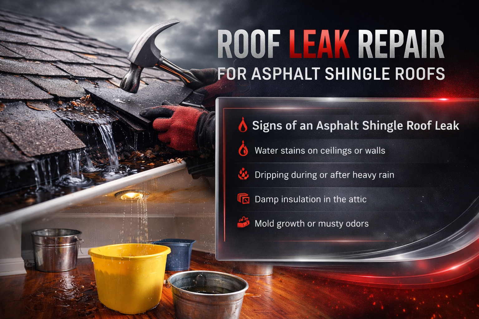 Roof leak repair in Oklahoma City