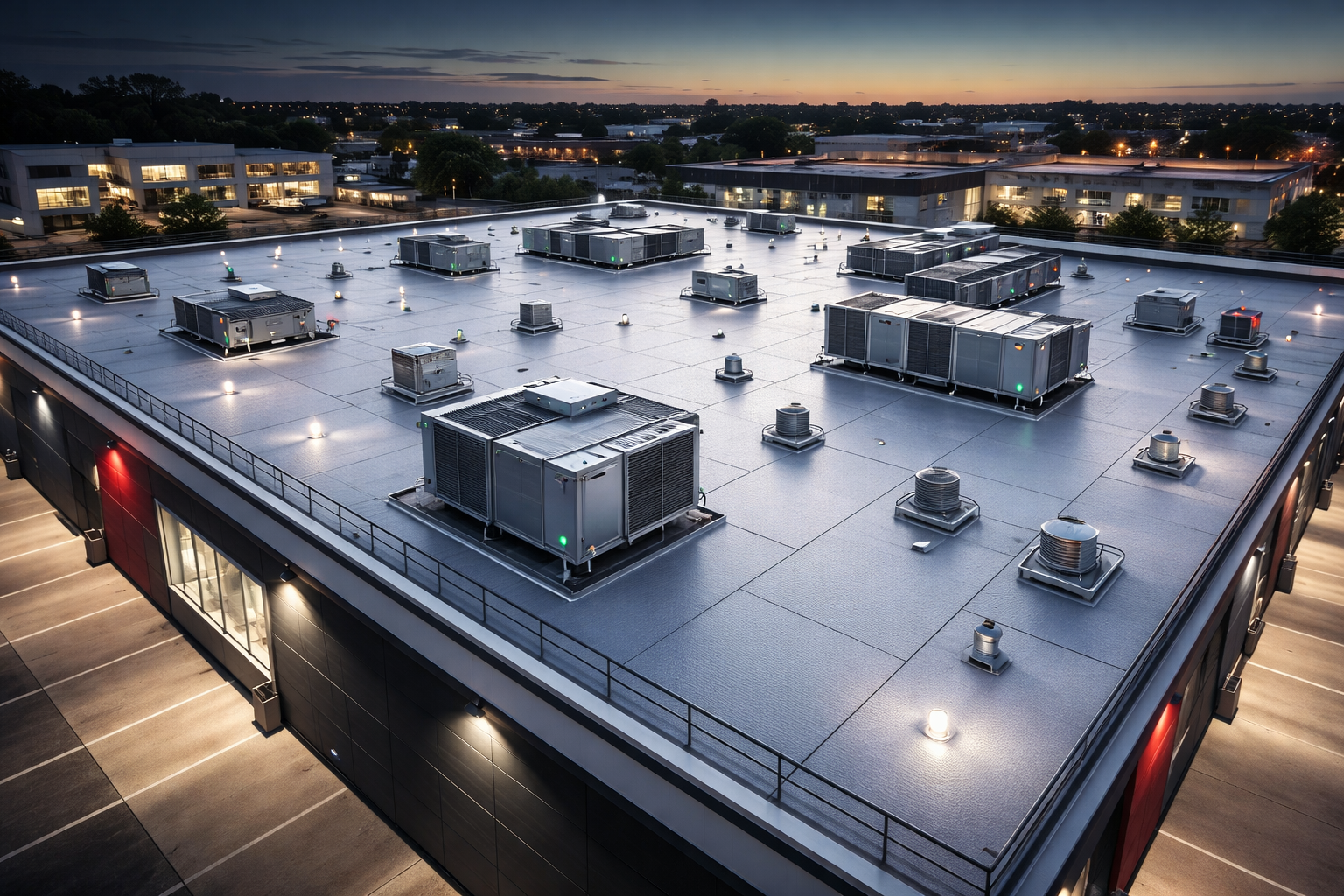 Commercial roofing estimate in Oklahoma City flat roof inspection